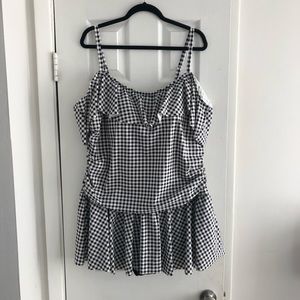 NWT Gingham off the shoulder bathing suit- 3x / 22